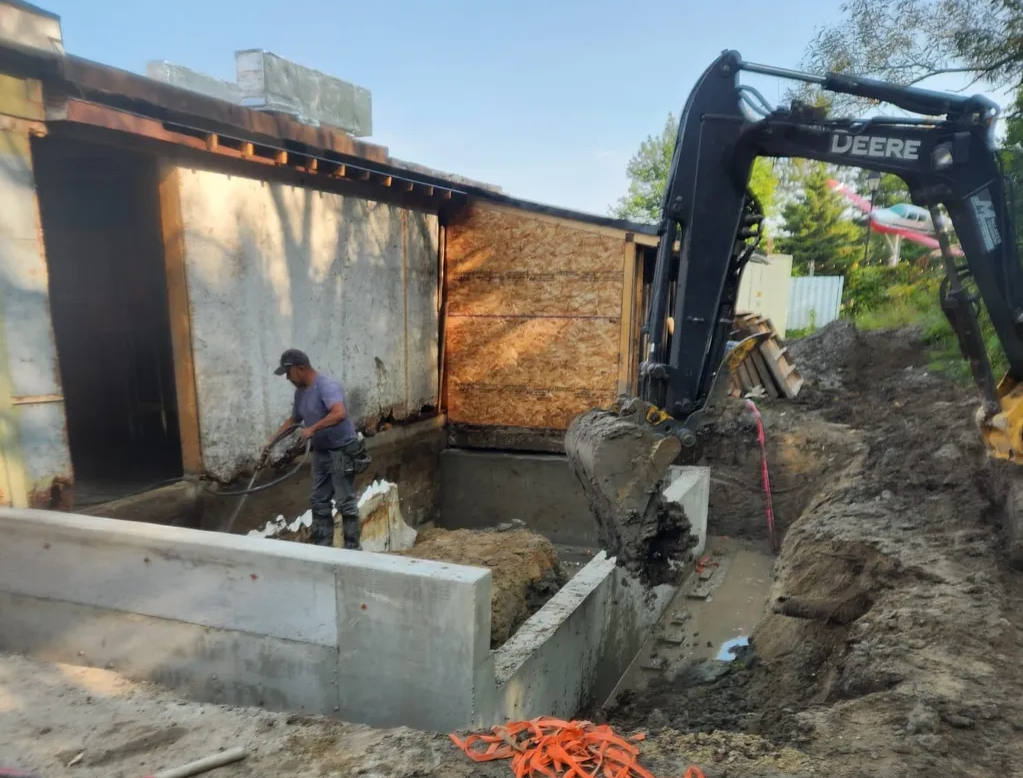 Construction vehicle on site