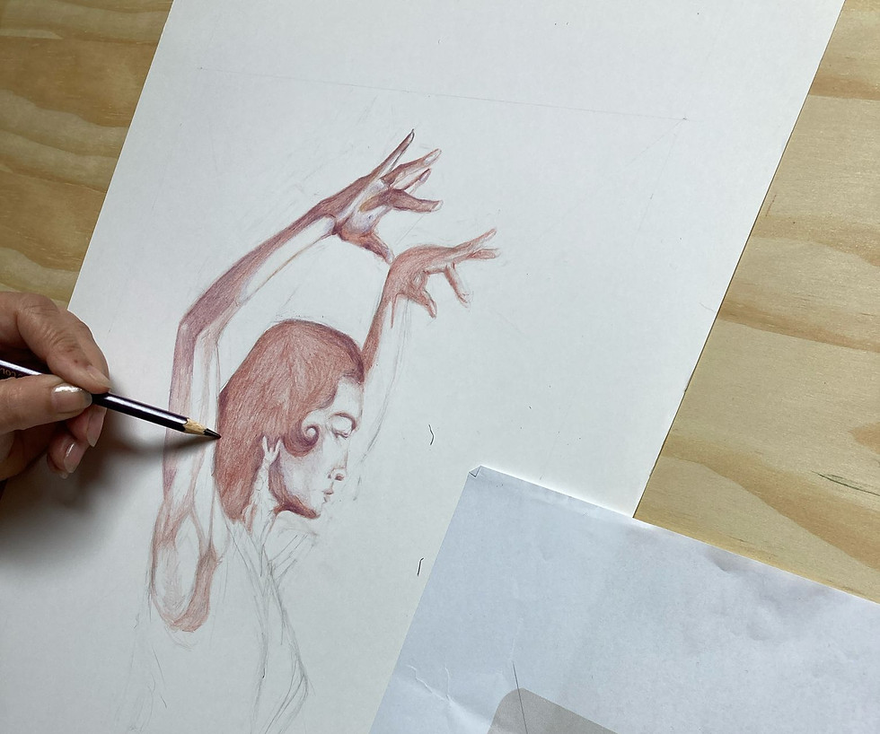 crayon de couleurs danseuse