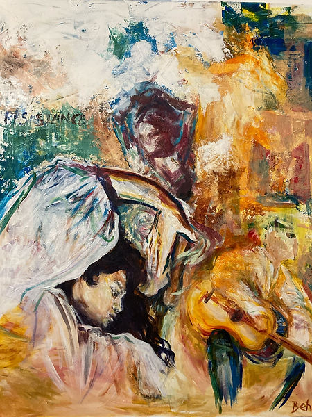 acrylique peinture flamenco