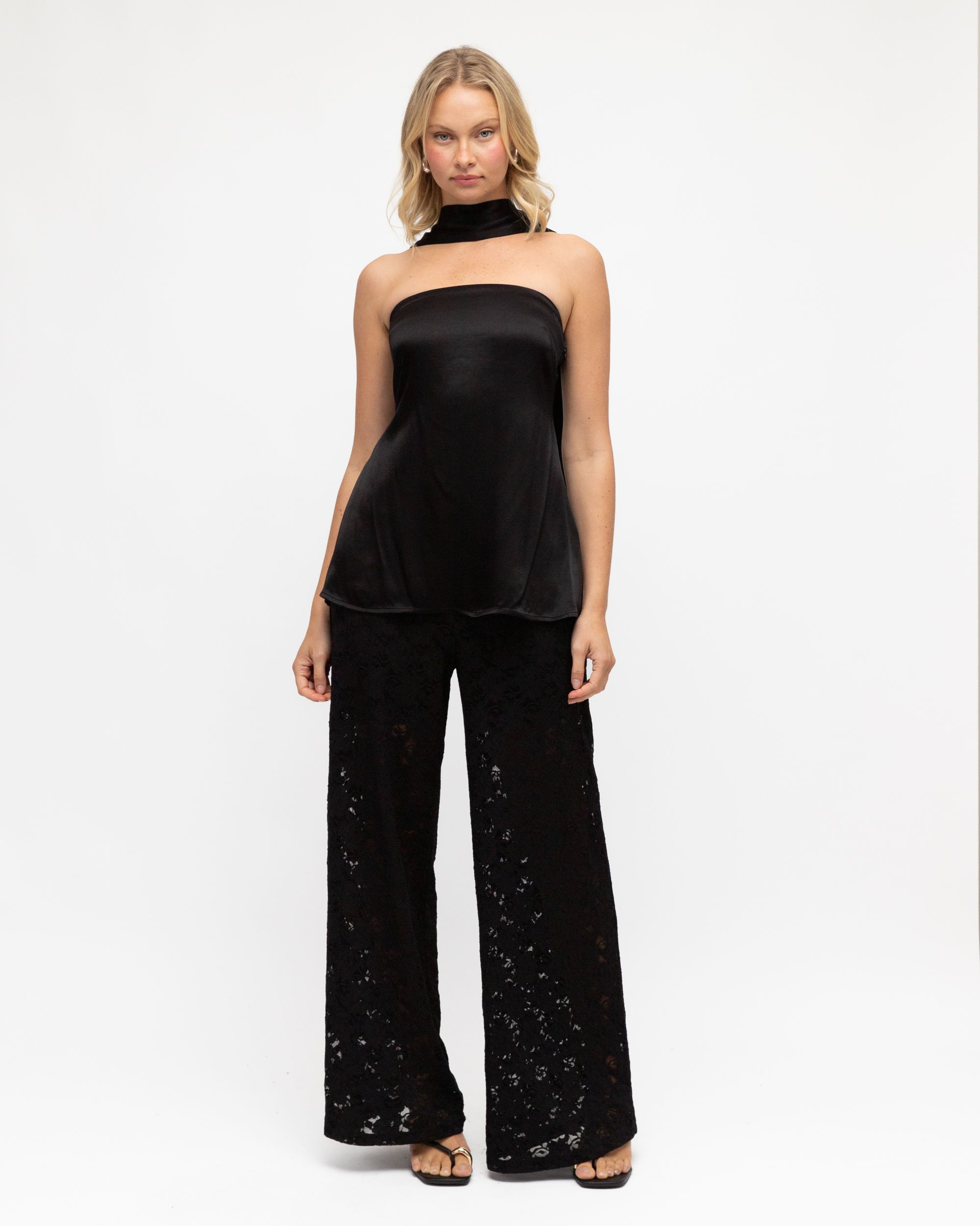 WHITE CLOSET / HOLLYS LACE PANT / BLACK / TF11179