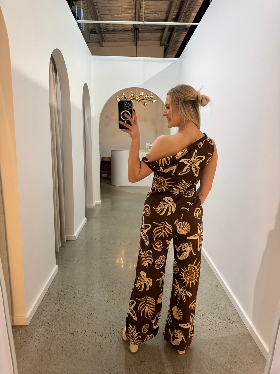 Thumbnail: BY FRANKIE / BROWN MERMAID PALM PANTS / 180-7