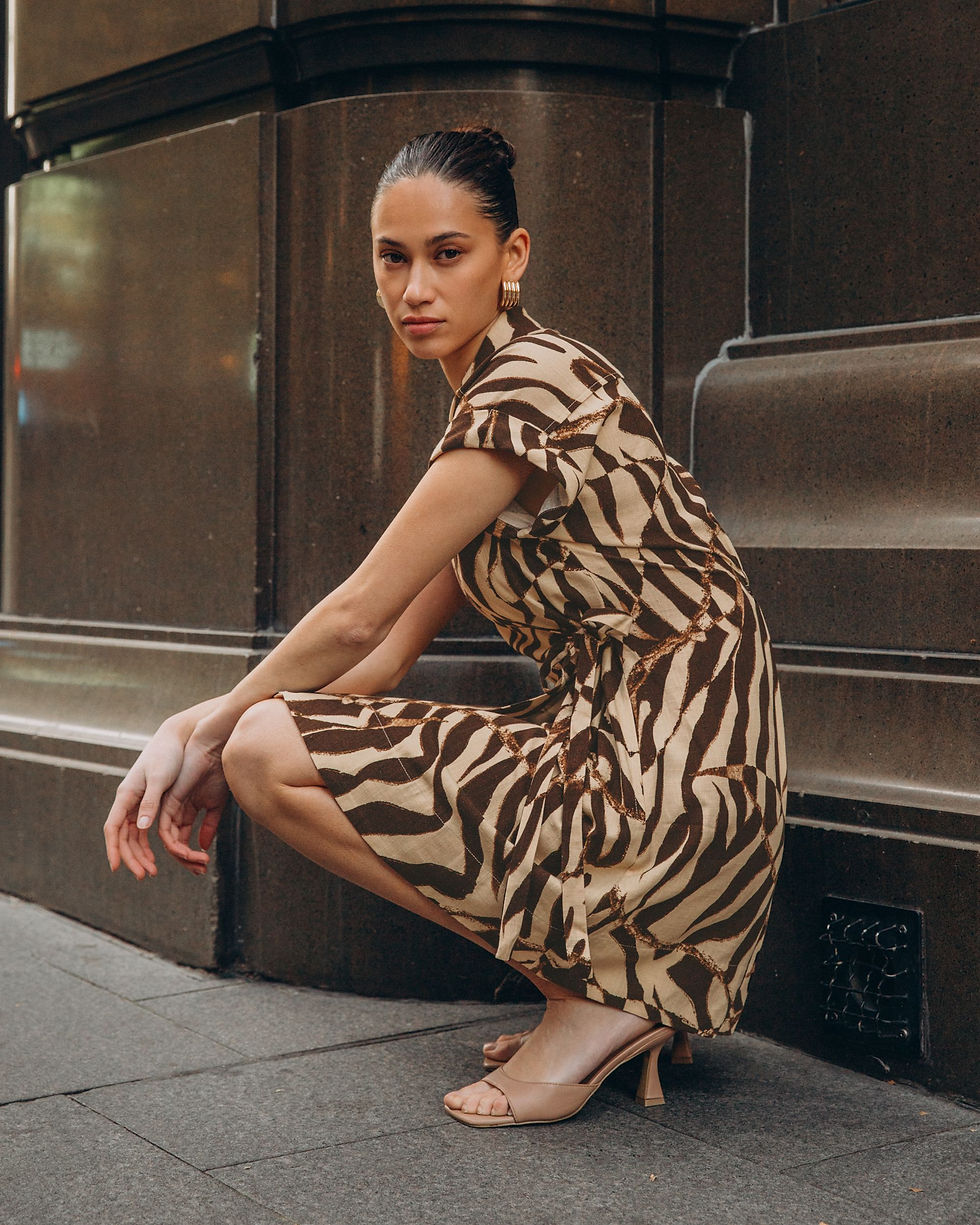 Thumbnail: WHITE CLOSET / SAFARI WRAP DRESS / TFE10915