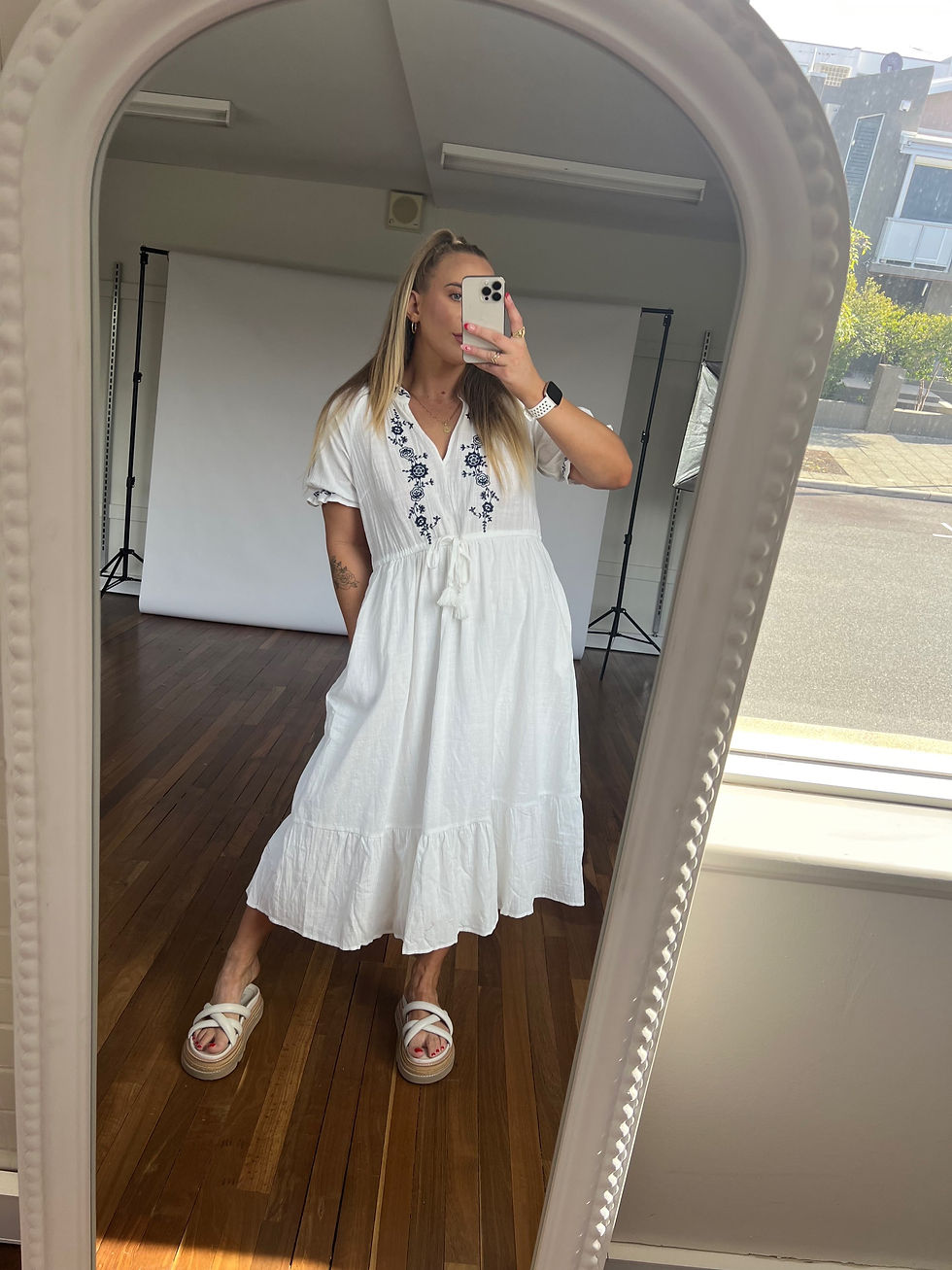 Thumbnail: Cassy Dress - White