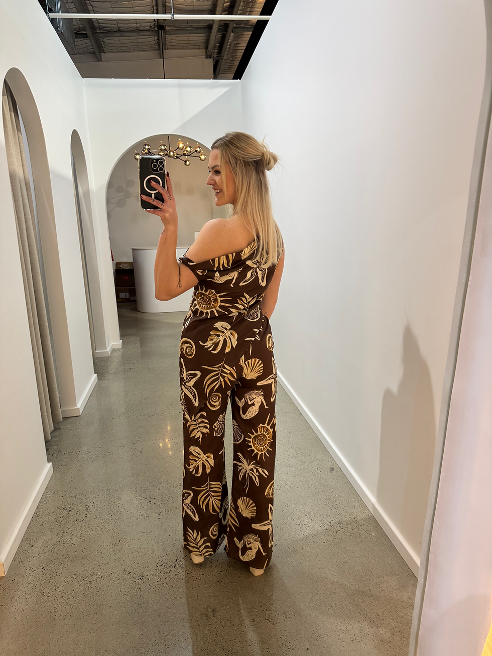 Thumbnail: BY FRANKIE / BROWN MERMAID PALM PANTS / 180-7