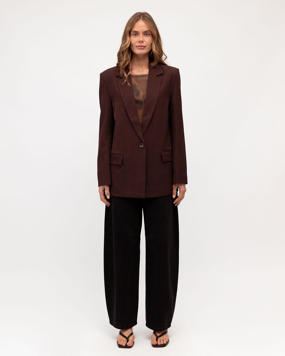 Thumbnail: EBBY & I / OFF DUTY BLAZER / WINE / VV12089