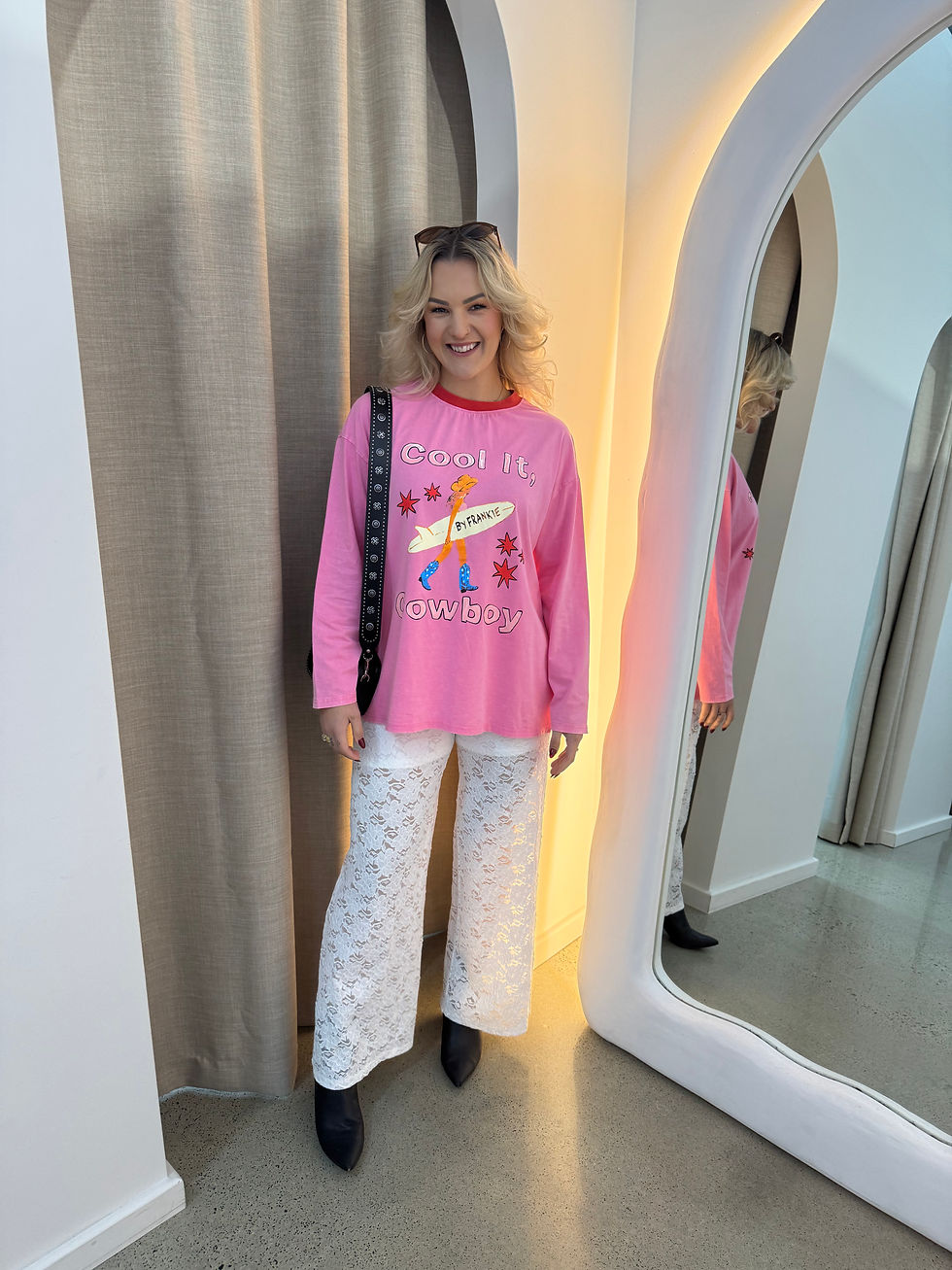 Thumbnail: BY FRANKIE / COOL IT COWBOY LS TEE / PINK / 787-2