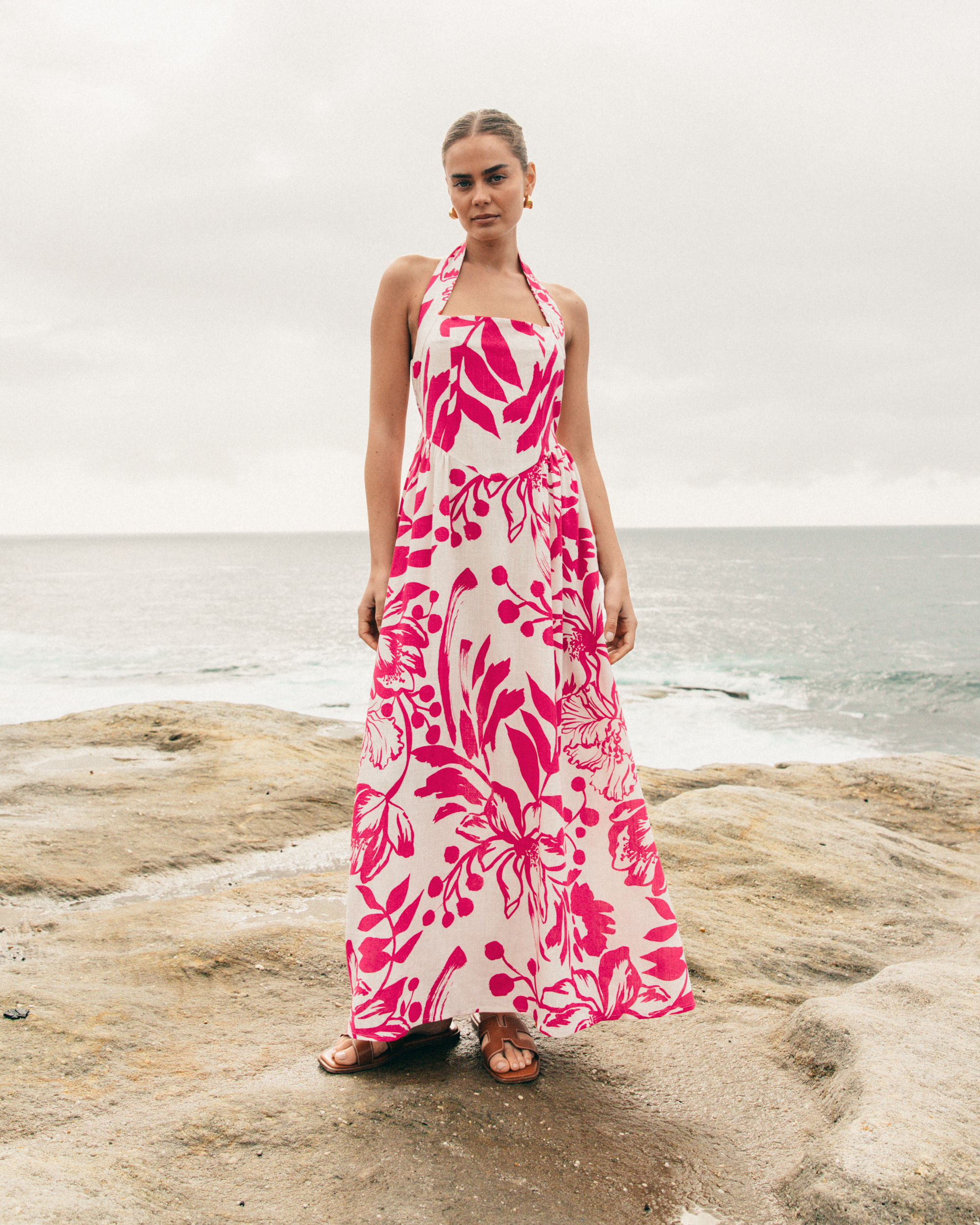 WHITE CLOSET / ROSALIND HALTER NECK