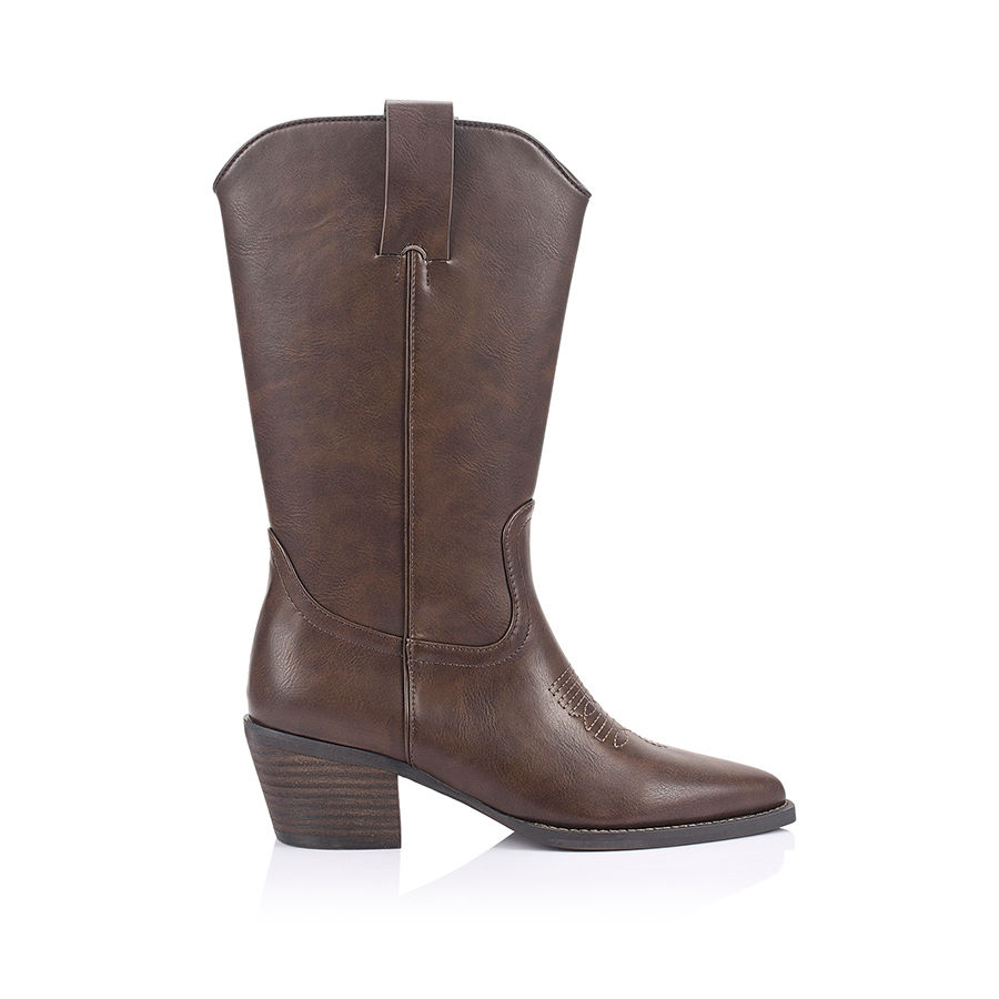 Thumbnail: VERALI / BENNY WESTERN BOOT / CHOCOLATE BROWN DISTRESSED 