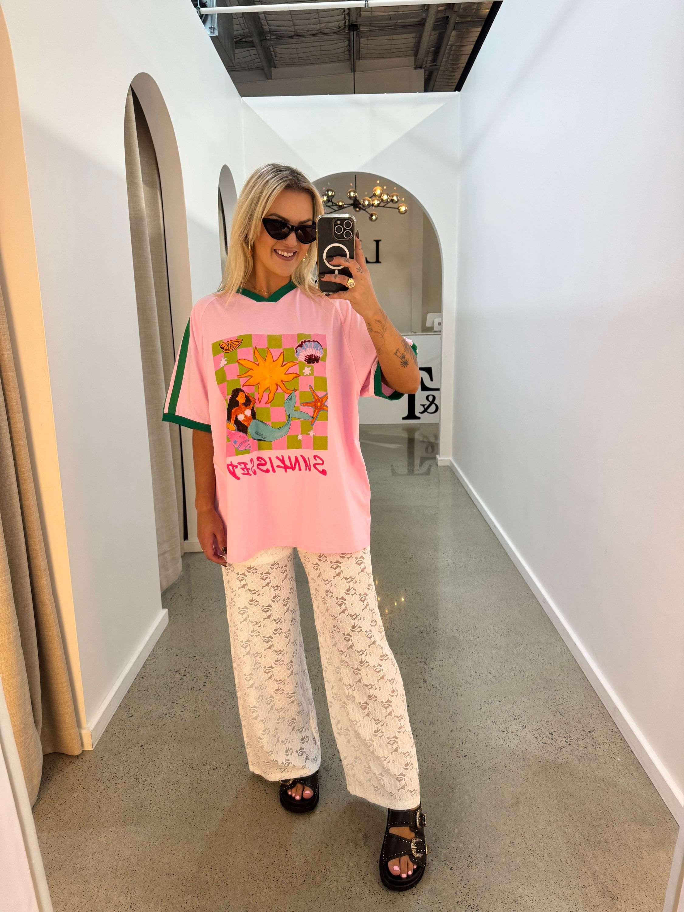 BY FRANKIE / SUNKISSED MERMAID PINK TEE / 751-37