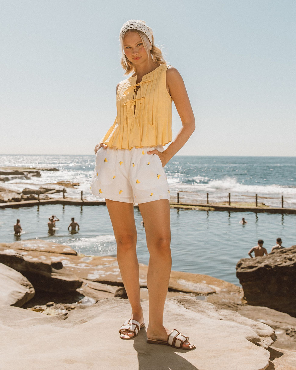 Thumbnail: PAPER HEART / PLEAT TO PERFECTION TOP / BUTTER / PH11919