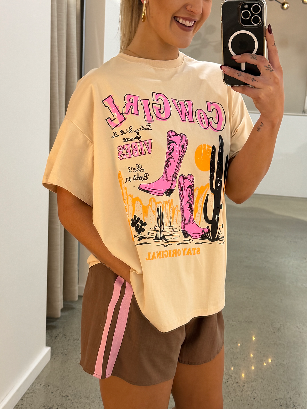 Thumbnail: BY FRANKIE / COWGIRL VIBES TEE / 499-1