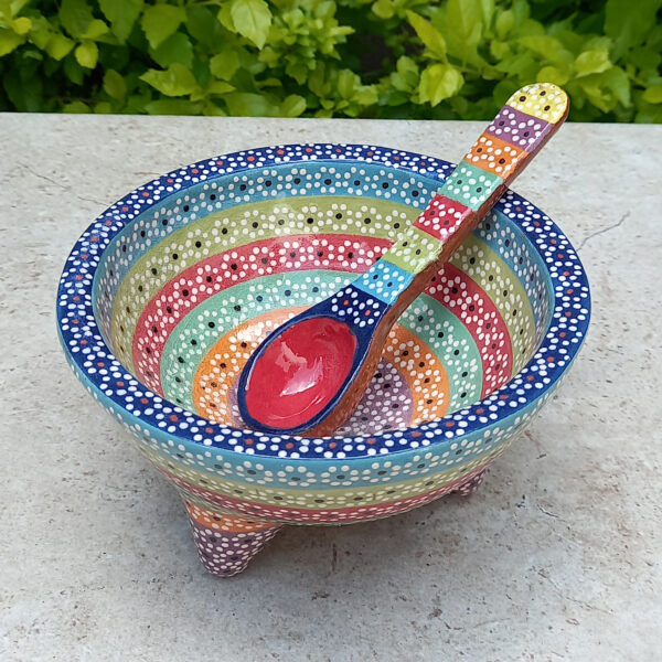 Capula Mini Molcajete  Handcrafted Mexican Clay Salsa Bowl