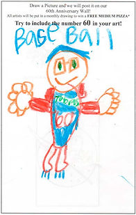A kid's drawing from the kids menu