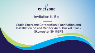 Invitation to Bid: Subic Enerzone Corporation: Fabrication and Installation of 2nd Cab for Aichi Bucket Truck Skymaster SH17BFS