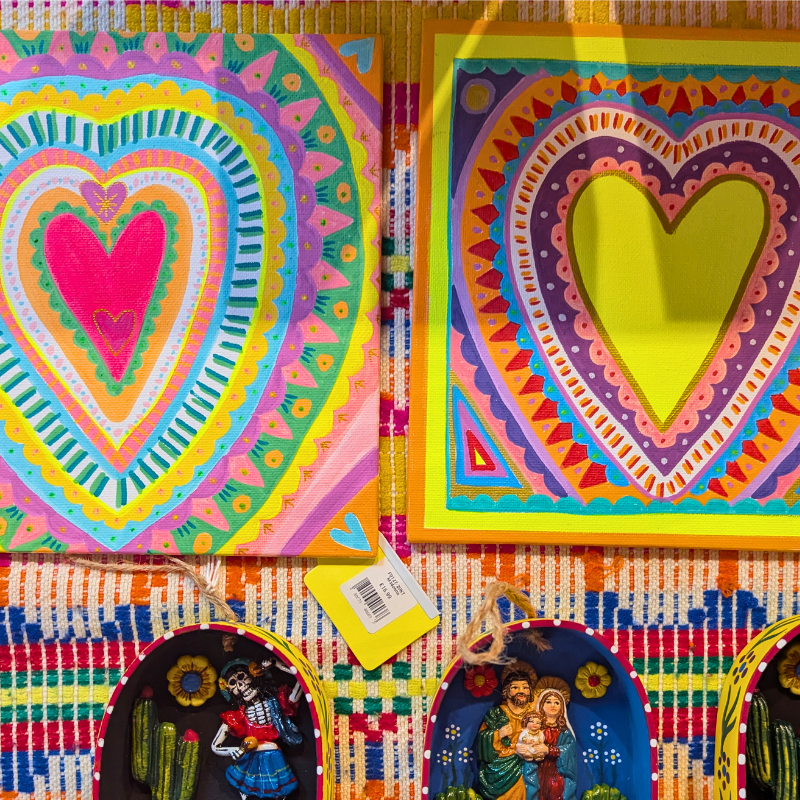 Thumbnail: Hand-Painted Heart Canvas
