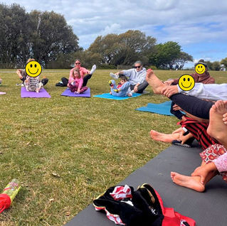 Family Yoga class on The Leas