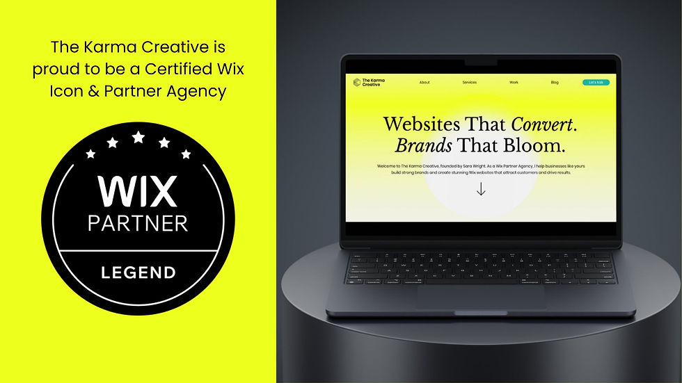 Wix partner badge awarded to The Karma Creative