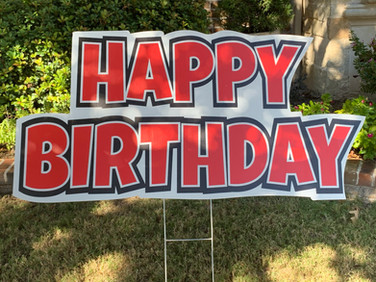 HAPPY BIRTHDAY RED & BLACK