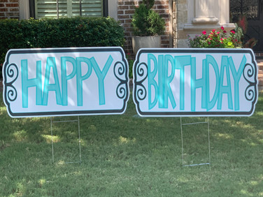 LARGE HAPPY BIRTHDAY 2 LIGHT BLUE