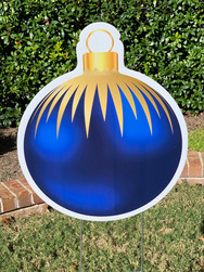 BLUE GOLD CASCADE ORNAMENT