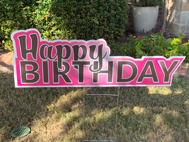 HAPPY BIRTHDAY PINK & BLACK