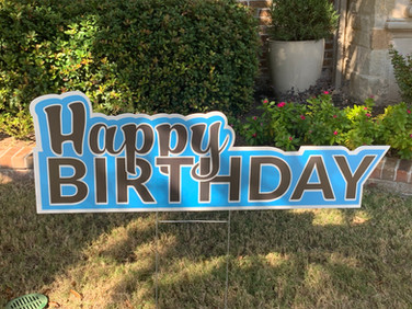 HAPPY BIRTHDAY BLUE & BLACK