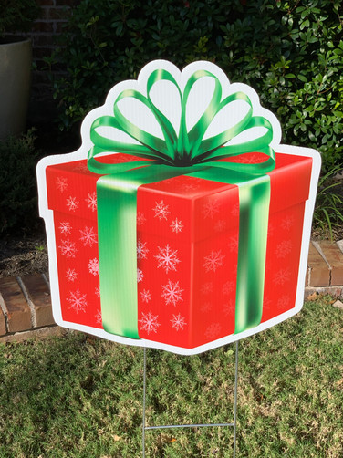 RED GREEN BOW GIFT BOX