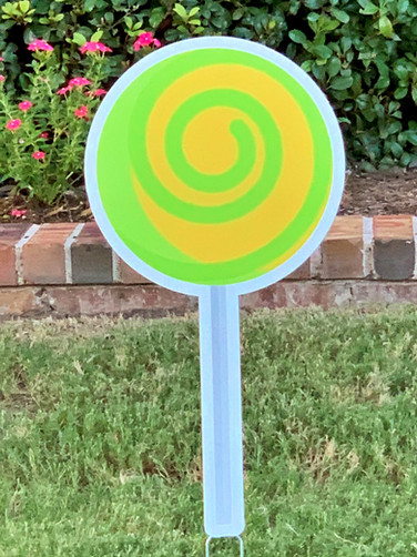 YELLOW SWIRL LOLLIPOP