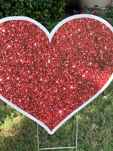 Red Glitter Heart
