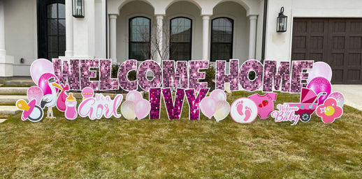Welcome Home / New Baby Announcement Yard Sign Celebration