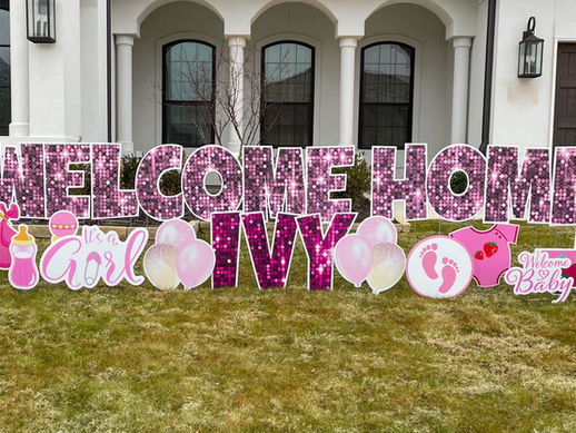 Welcome Home / New Baby Announcement Yard Sign Celebration