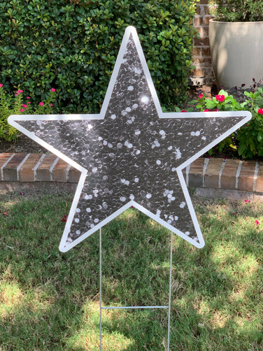 Silver Glitter Star