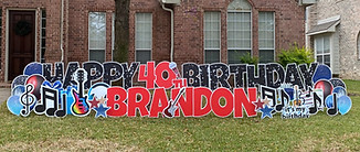 Happy 40th Birthday Yard Sign
