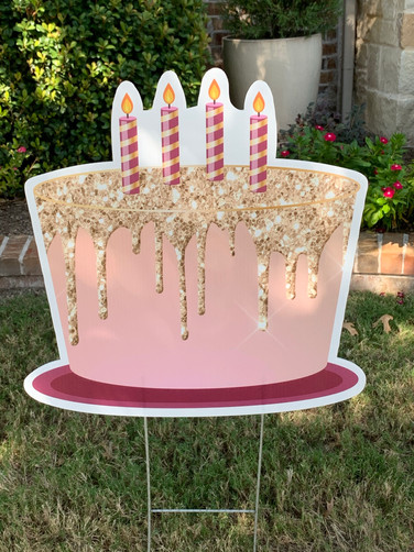 PINK GOLD GLITTERY CAKE