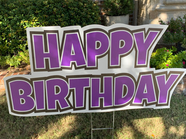 HAPPY BIRTHDAY PURPLE AND BLACK