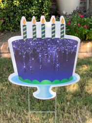 BLUE GLITTERY CAKE