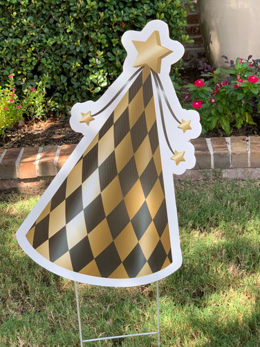 Black/Gold Party Hat - 2