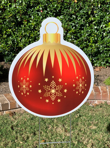 RED GOLD CASCADE ORNAMENT