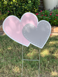 PINK GREY HEARTS