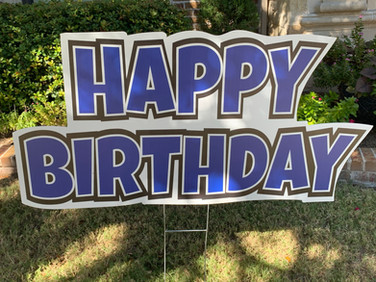 HHAPPY BIRTHDAY BLUE & BLACK