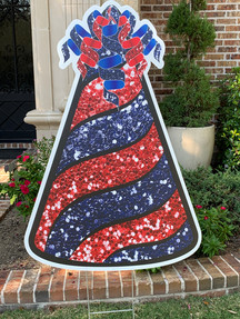 XL RED BLUE PARTY HAT
