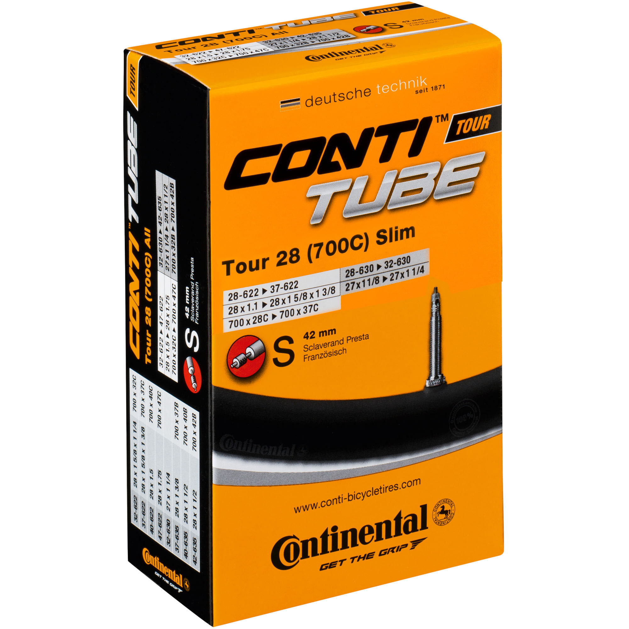Continental Tour 28 Inner Tube 700x28/37C 42mm Presta Valve
