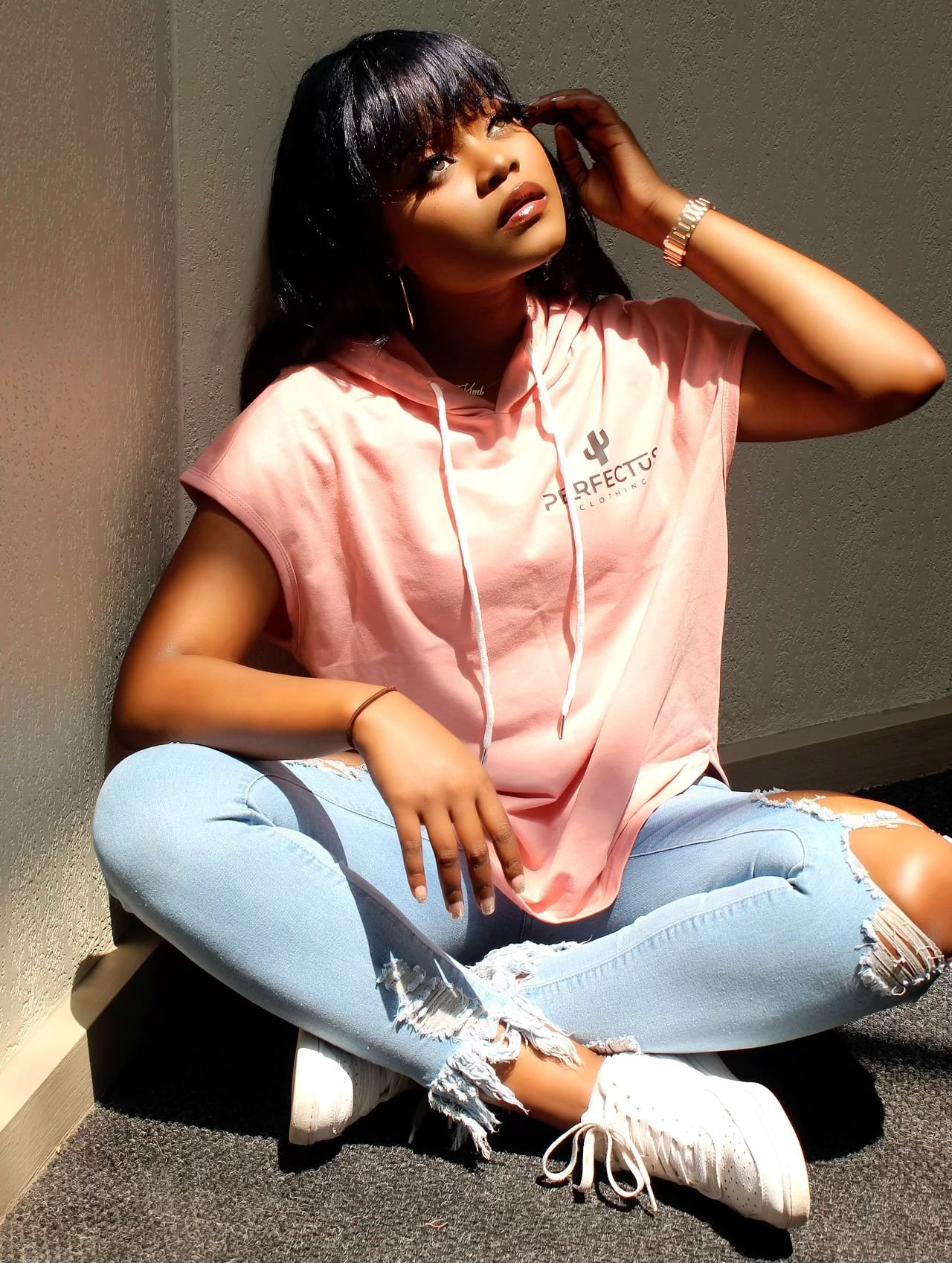 Sleeveless Hooded Tee