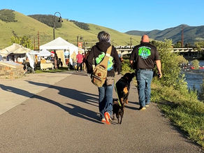 Real-world dog training in Missoula, Montana, helping dogs build confidence, focus, and reliable behavior around everyday distractions.