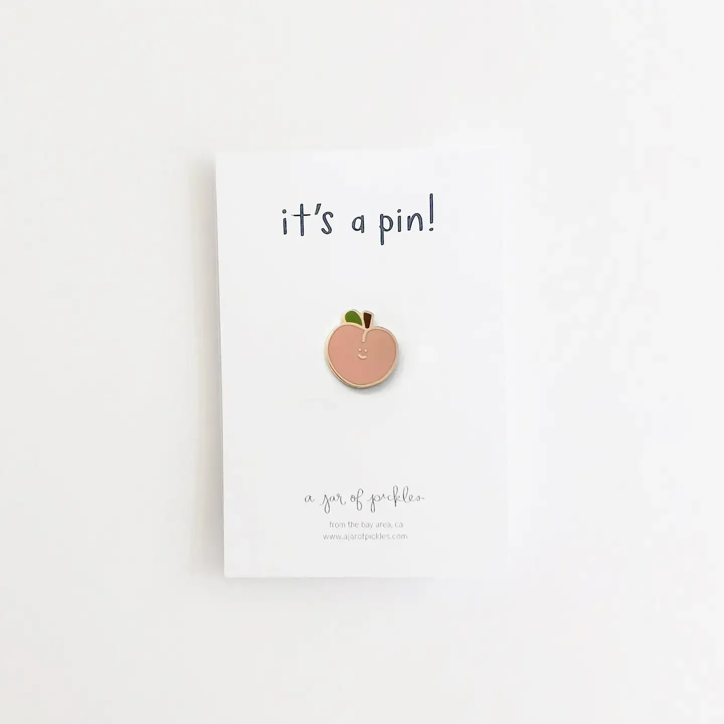 A Jar of Pickles - Peach Fruit Pin