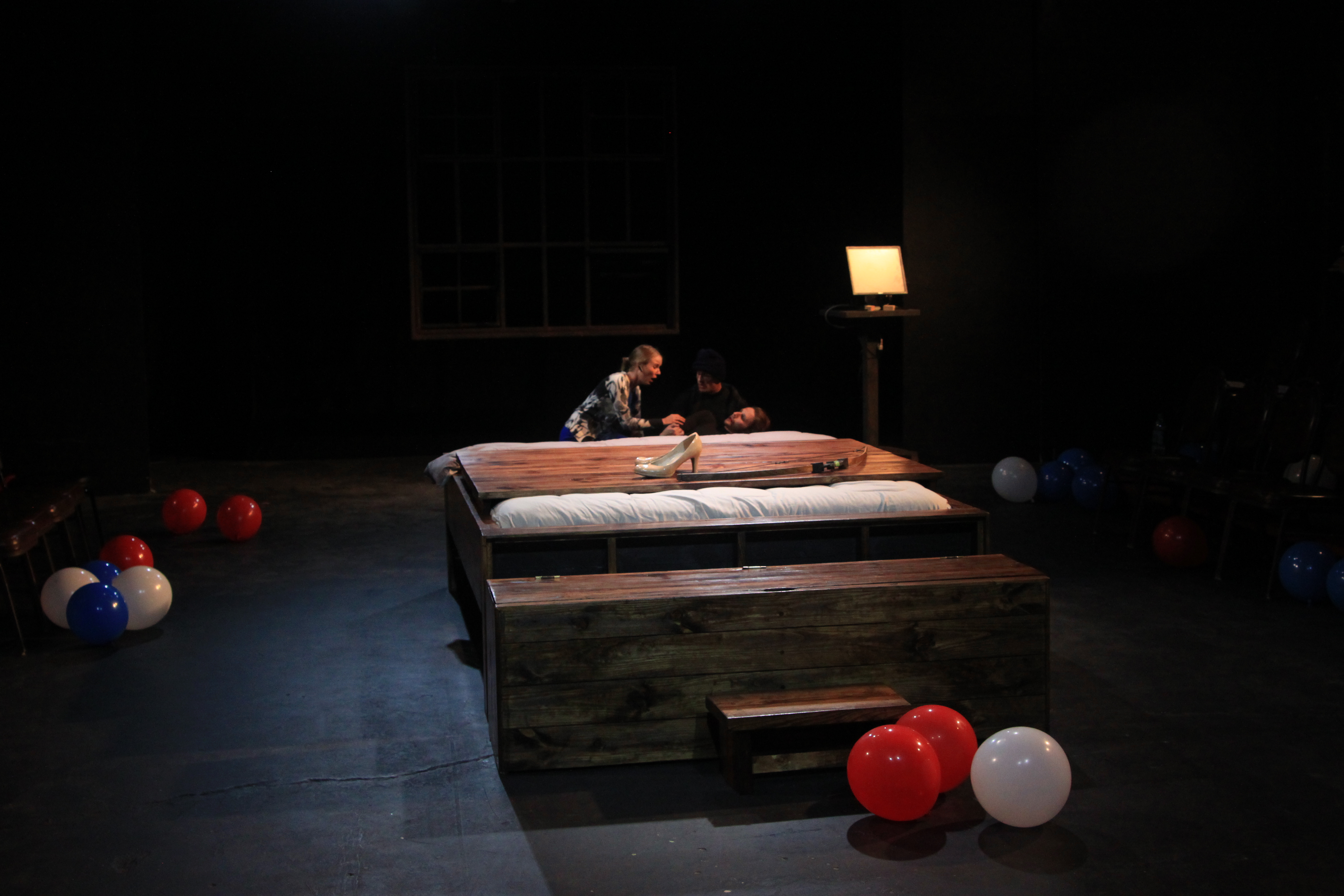 Bed, Chest, Stool, and Teleprompter