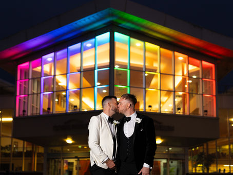 A Stunning Black and White Wedding at the Floral Pavilion with Adam and Stephen | Wirral Wedding Photographer