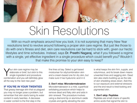 Happy Flying magazine Jan 2017 - Skin resolutions