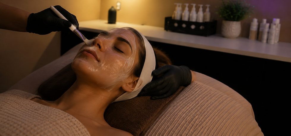 woman recieving a facial