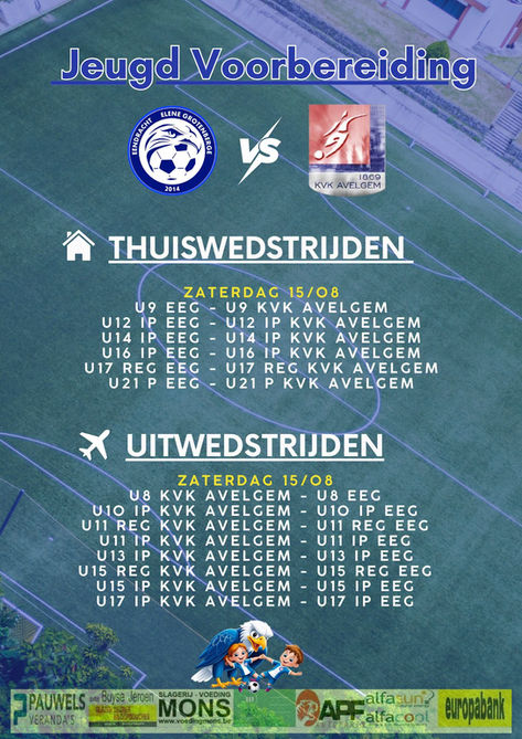 Voorbereidingswedstrijden Zomer